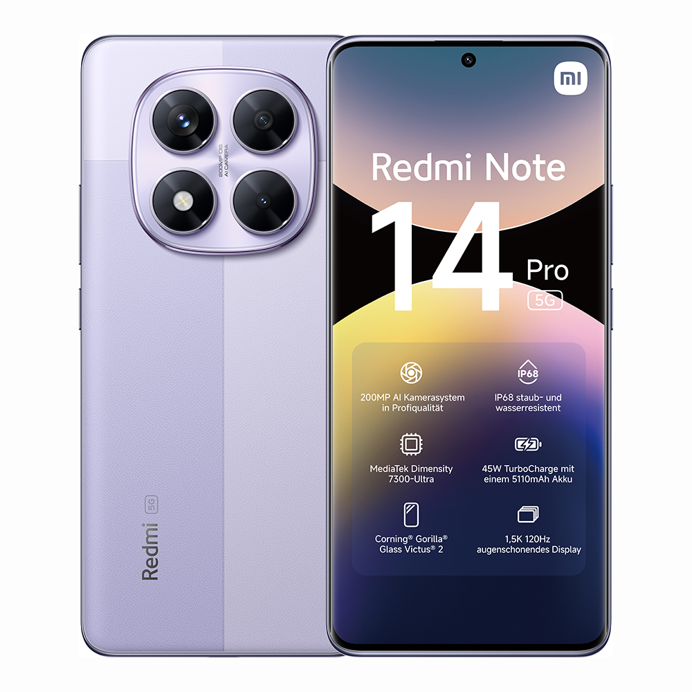 Redmi Note 14 Pro 5G 12GB/512GB | Lavendelviolett